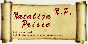 Natalija Prišić vizit kartica